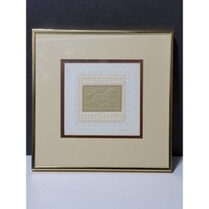 Vinatge Artist Proof(A/P) Hand Painted Embossed Stiching Artwork by Betsy Veness